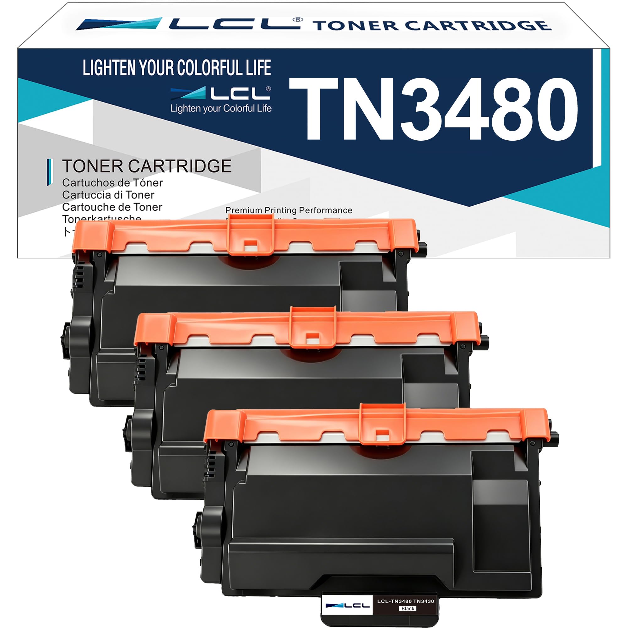 LCL Cartucce di Toner Compatibile TN3480 TN3430 TN-3480 TN-3430 8000 Pagine (3 Nero) Sostituzione per Brother HL-L5000D HL-L5100DN HL-L5200DW HL-L5200DWT HL-L6200DW HL-L6200DWT HL-L6250DW HL-L6300DW
