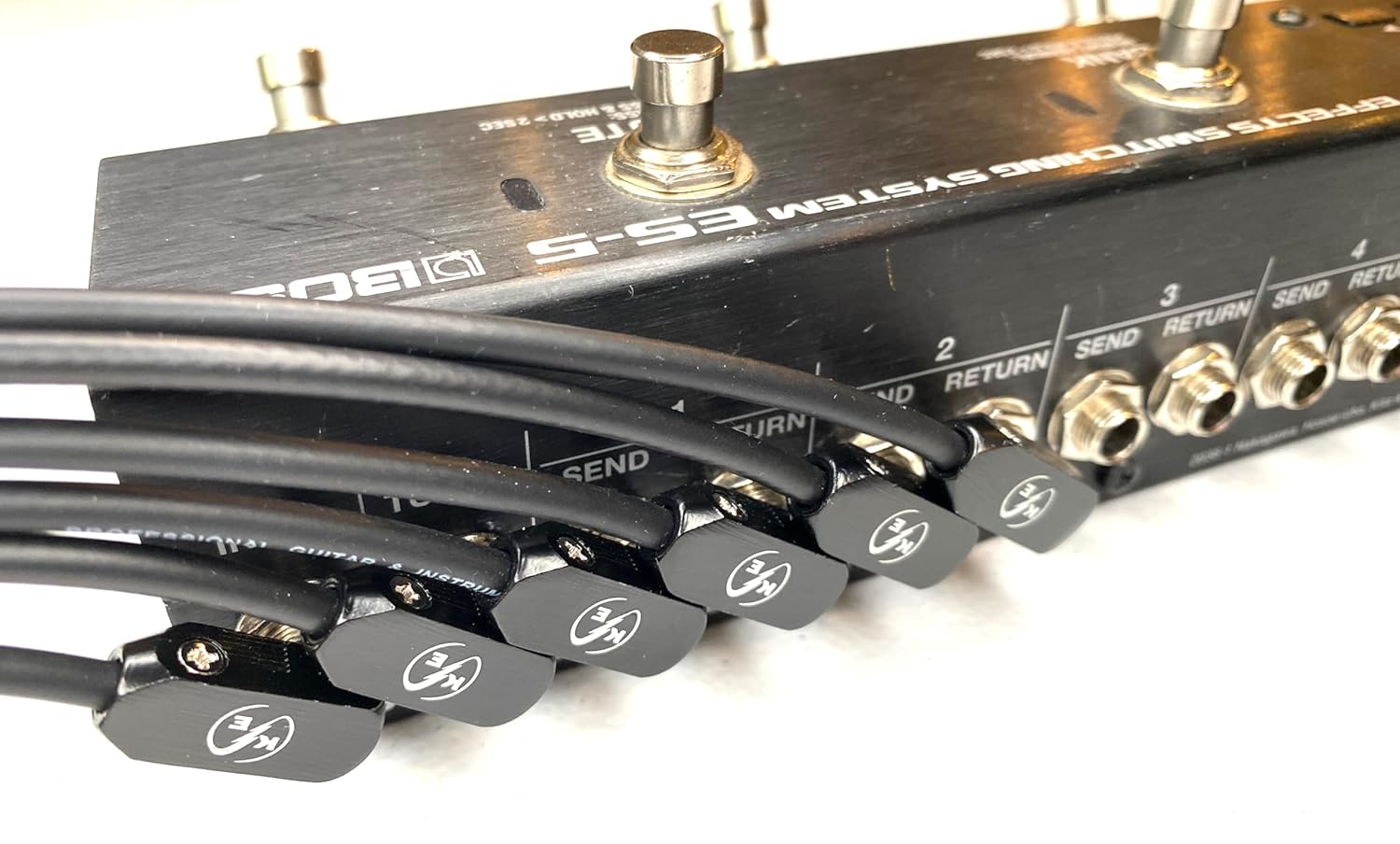 Solderless Guitar Pedal Cable Kit 6 Pack for Pedalboard Right Angle Low Profile Connectors for Custom Pedalboard