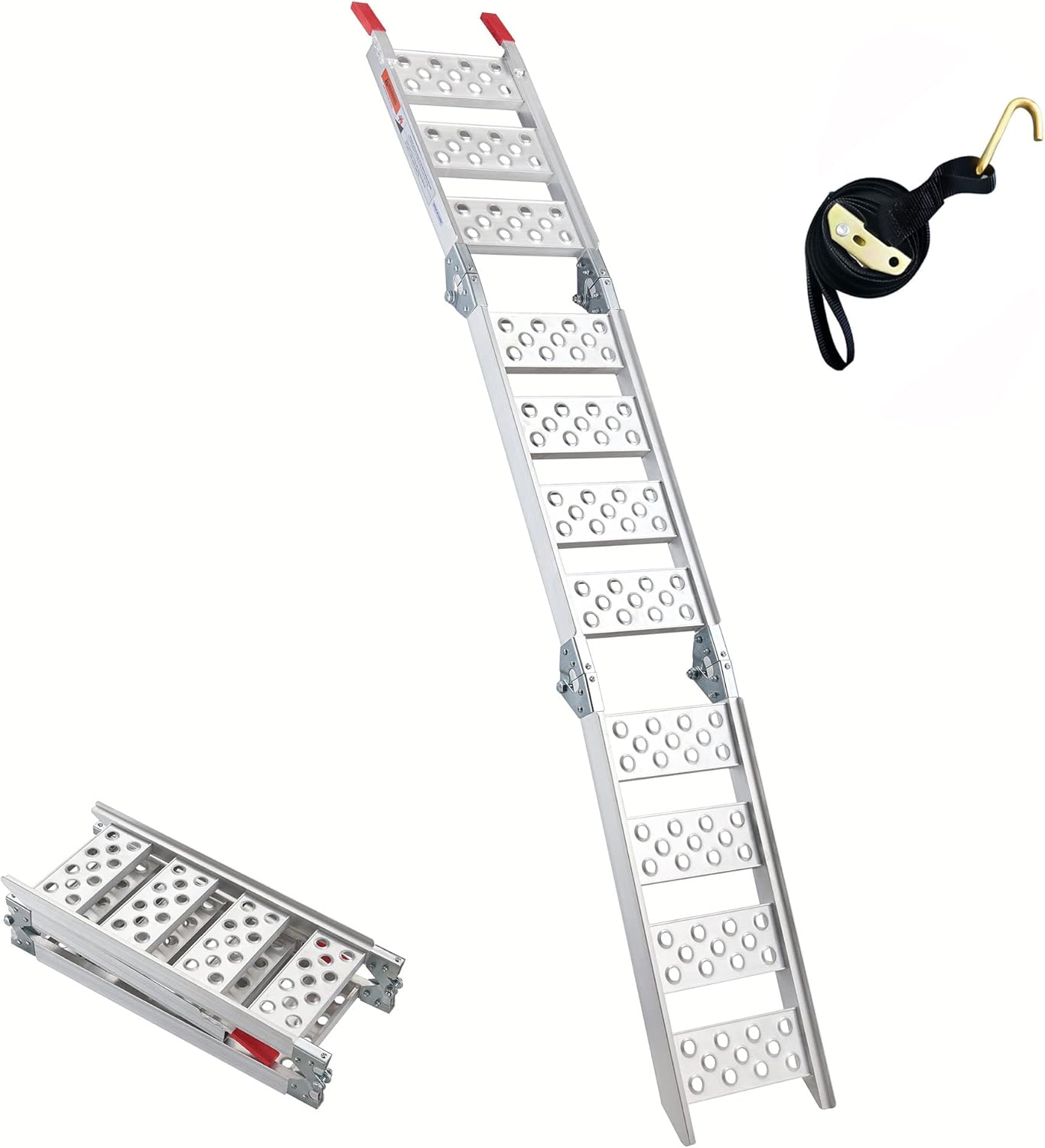 Wheelchair Ramp for Steps, 10FT Portable Wheelchair Ramp for Home, Lightweight Aluminum Ramp for