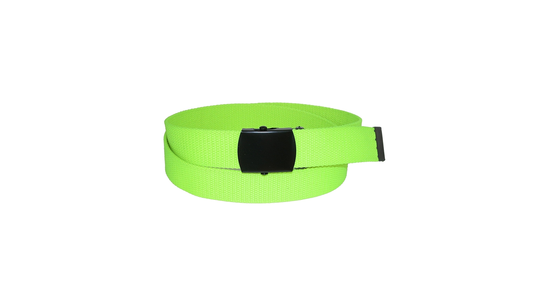 CTM Plus Size Adjustable 1.25 Inch Wide Neon Fabric Web Belt