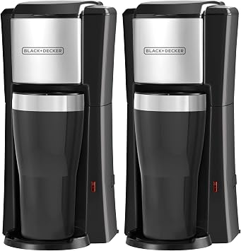 Single Serve Coffeemaker,Black,Pack of 2