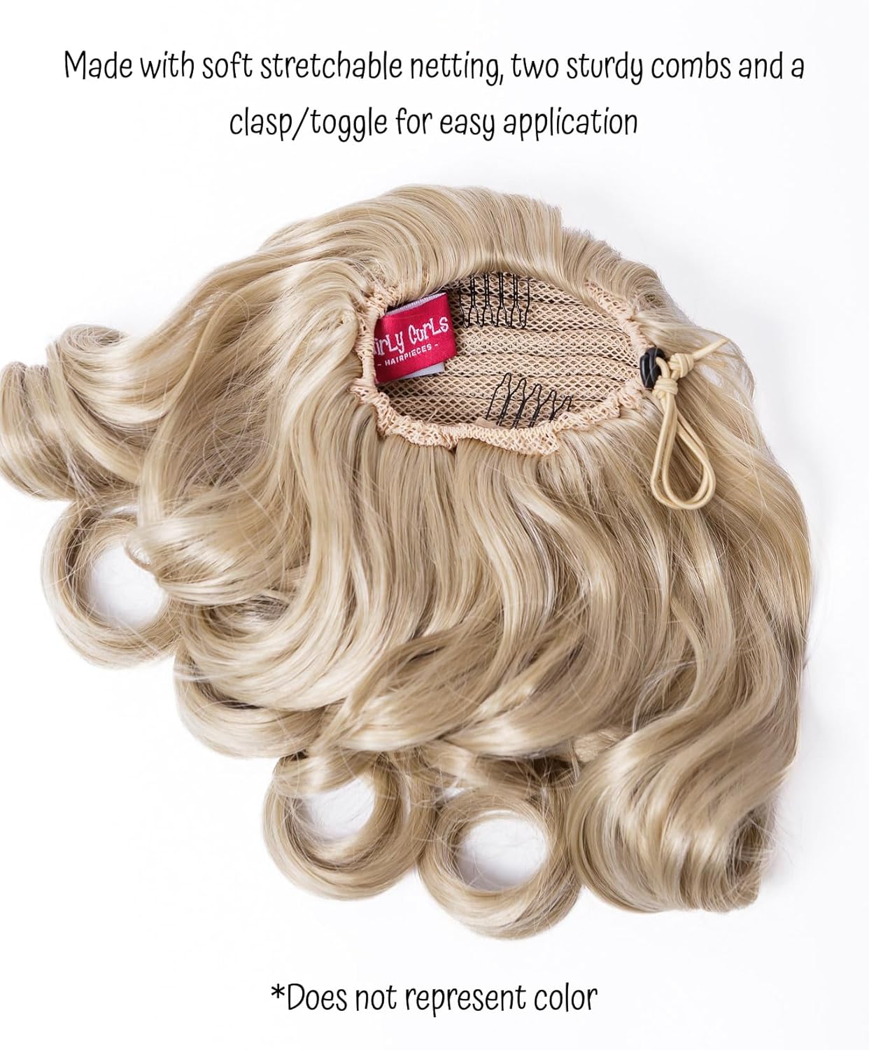 Girly Curls Curly Cheerleader 16" Hairpiece for Cheer (Sunflower)