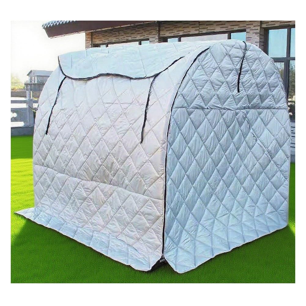 Genérico Invernadero portátil para jardín, cobertizo Aislante Impermeable con Puerta Enrollable con Cremallera, Funda de algodón Grueso para Plantas de Exterior, protección Acolchada (2,6 x 1,5 x 2 m