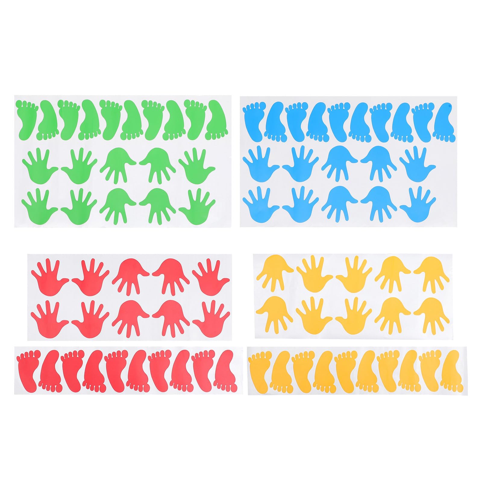 Footprint Floor Decal Stickers, 30 Pairs Self Adhesive PVC for Classroom