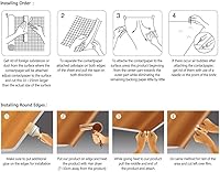 Vista 8 de REDODECO Papel adhesivo de mármol de piedra azul, papel adhesivo de granito brillante, envoltura de vinilo para encimera de cocina, papel