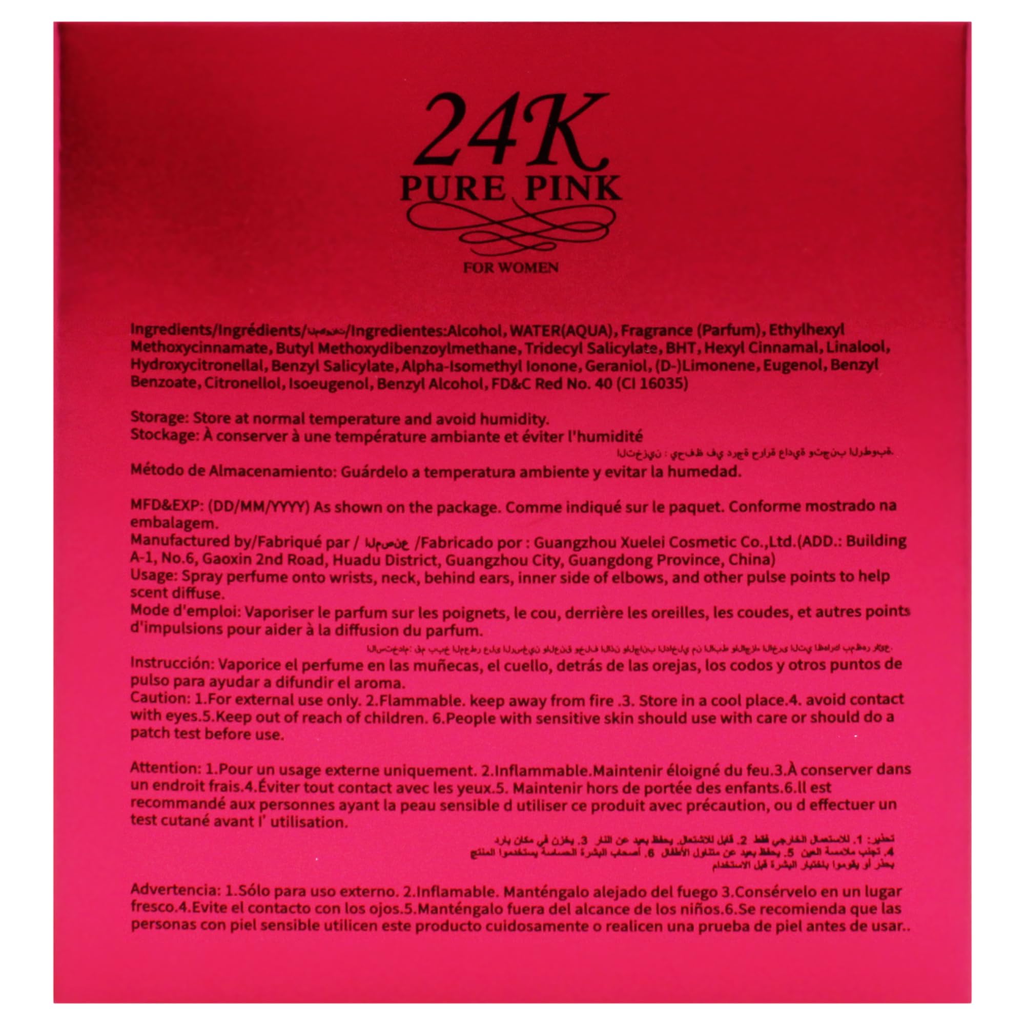 Lonkoom 24K Pure Pink For Women 3,4 oz EDP Spray
