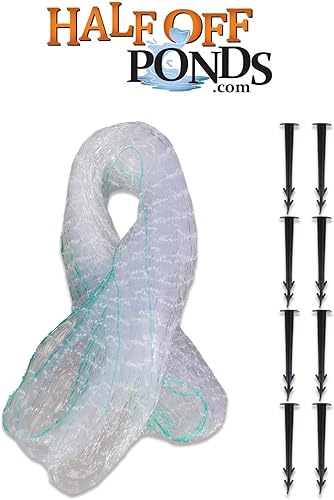 Miniatura 6 de HALF OFF PONDS - Red de estanque de 10 x 10 pies con 8 estacas para estanques, cascadas, jardines acuáticos y jardines para proteger a los peces de