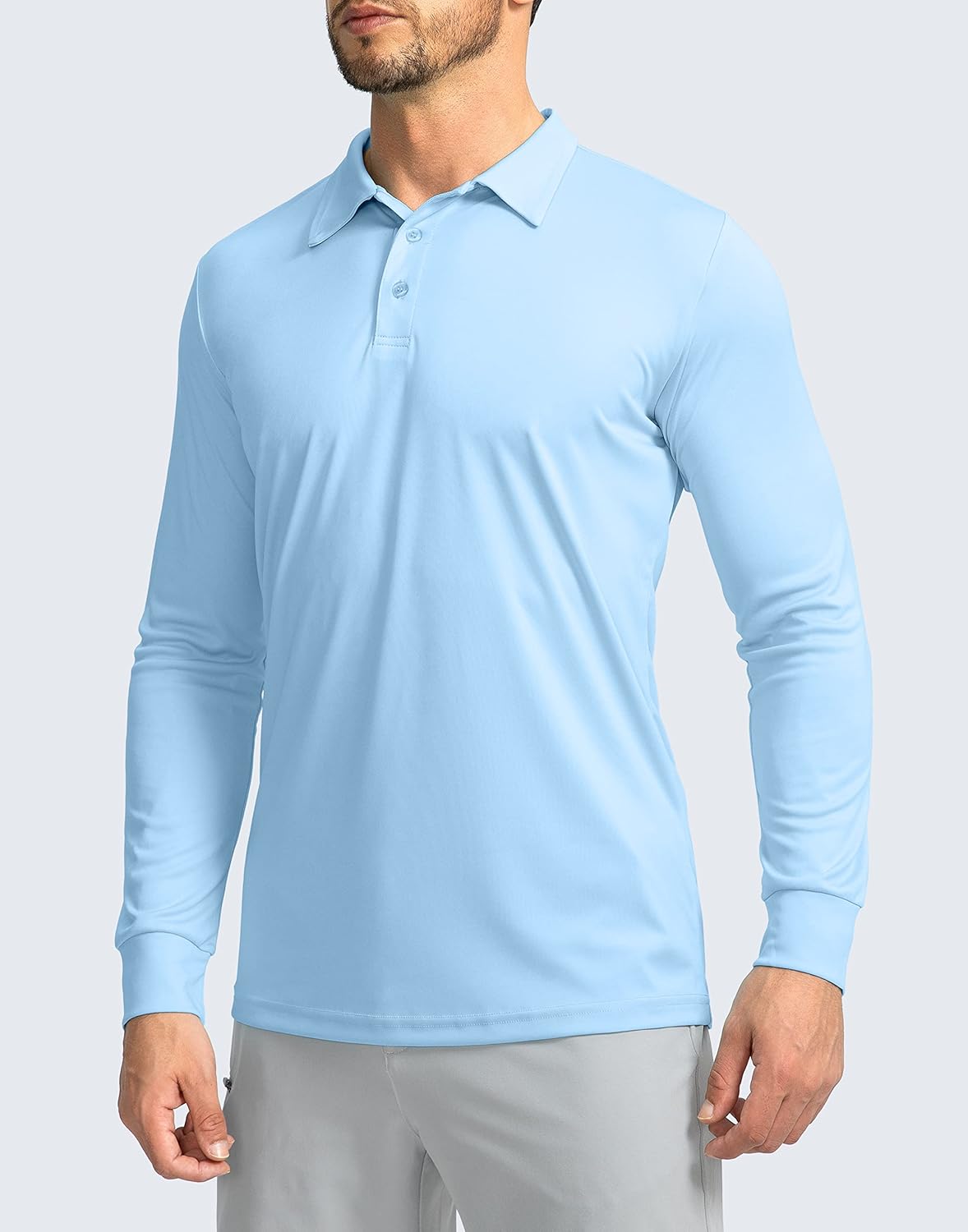 Men's Polo Shirt Long Sleeve Golf Shirts Lightweight UPF 50+ Sun Protection Cool Shirts for Men Work Fishing Outdoor - Image 3