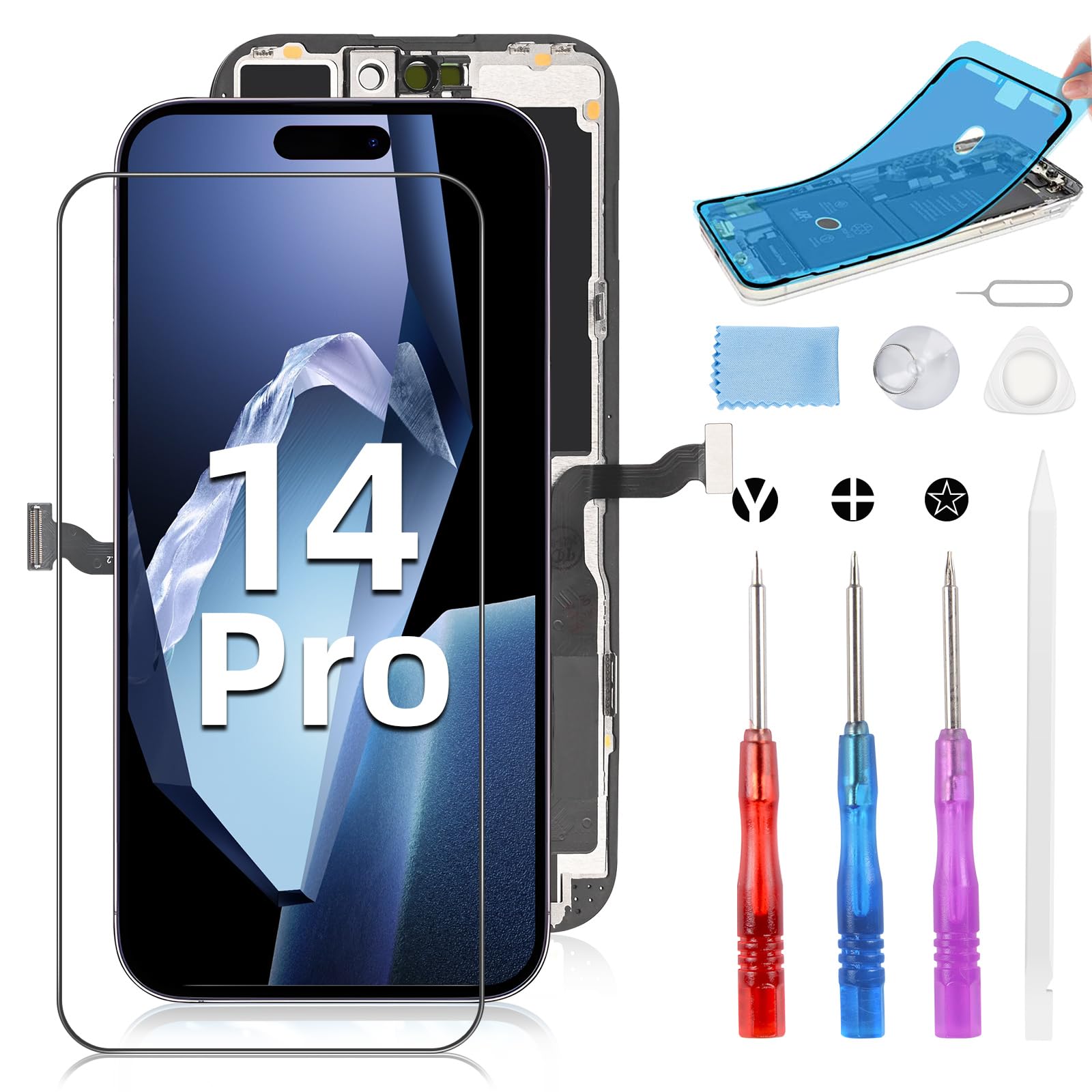 Amazon.co.jp: Beefix for iPhone 14 Pro 液晶パネル 画面交換 LCD