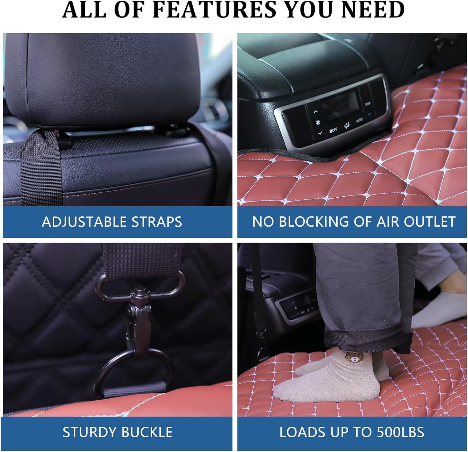 Non-Inflatable Truck Back Seat Bed Mattress, Portable Car Beds for Large Trucks, Double-Sided Folding Travel Bed F150/RAM Trucks/Toyota/Nissan