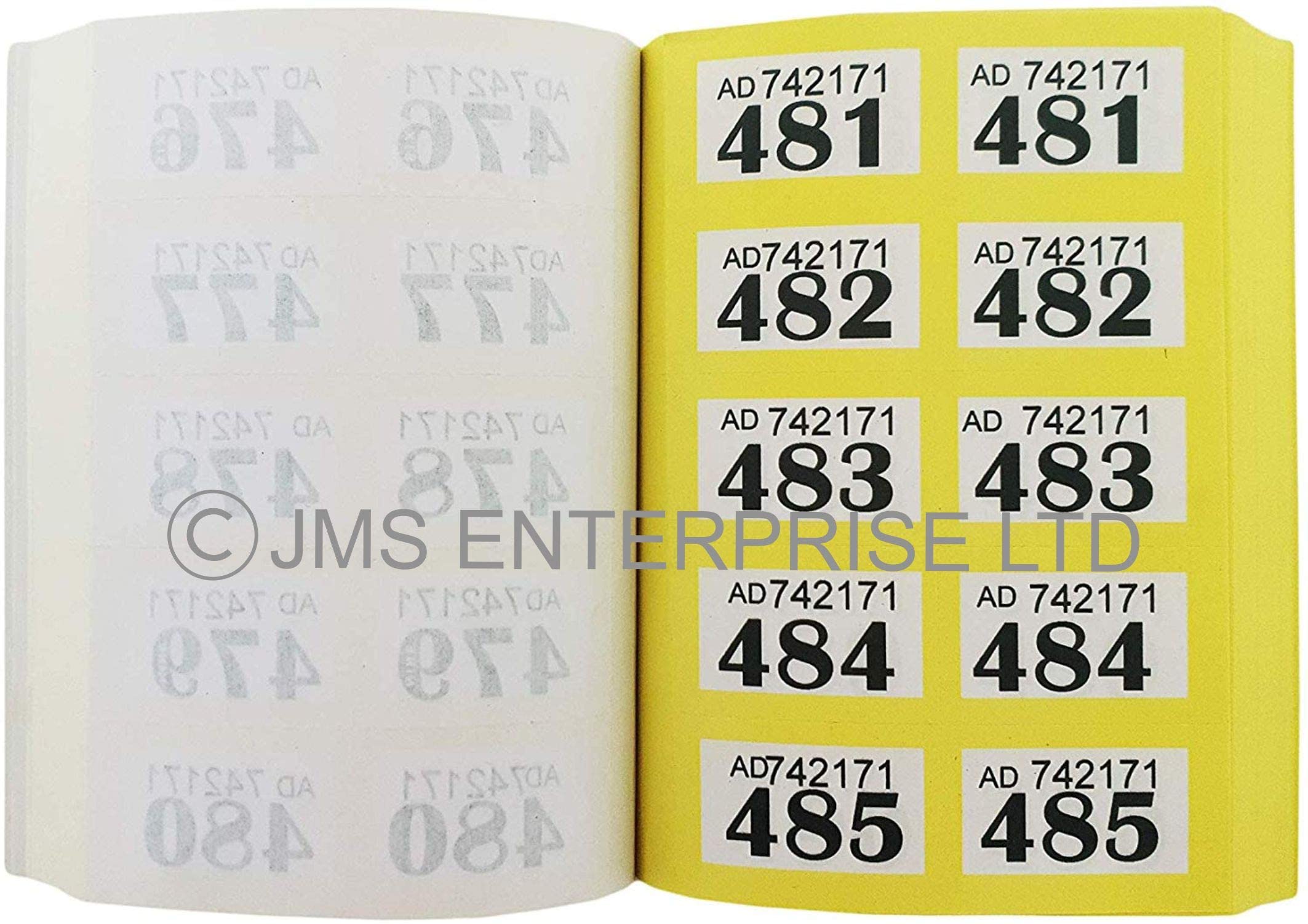 Book Of 1000 Raffle/Cloakroom Tickets Coloured Borders - Unique - View #10