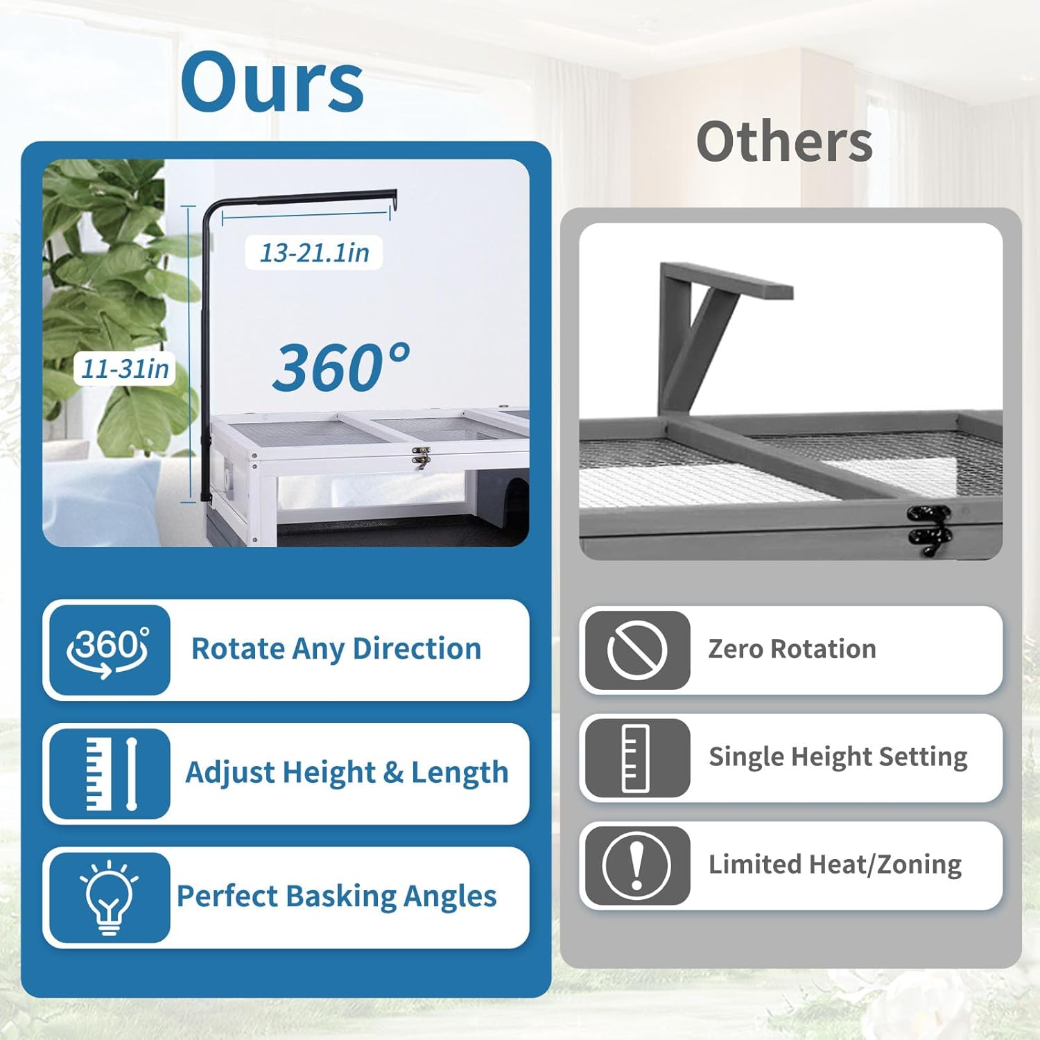 Tortoise Habitat Enclosure House Turtle Cage Indoor Reptile for Small Animals Lizards