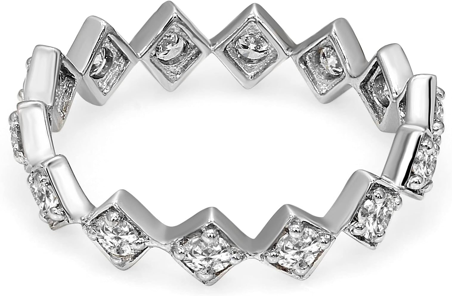 Friendly Diamonds100% Real Diamond Ring Luxury Pave Diamond Ring 1/8 cttw Lab Grown Diamond Engagement Rings For Women Lab Created Diamond Rings SI-GH Quality 10K Real Diamond Band Rings