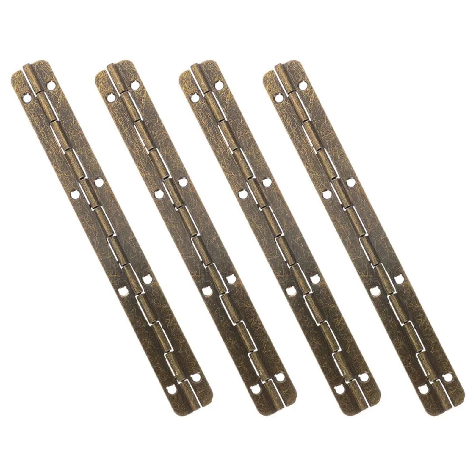 4Pcs Piano Hinges Heavy Duty Continuous Stainless Steel Decorative for Jewelry Boxes Wooden Cases Packaging for Pianos