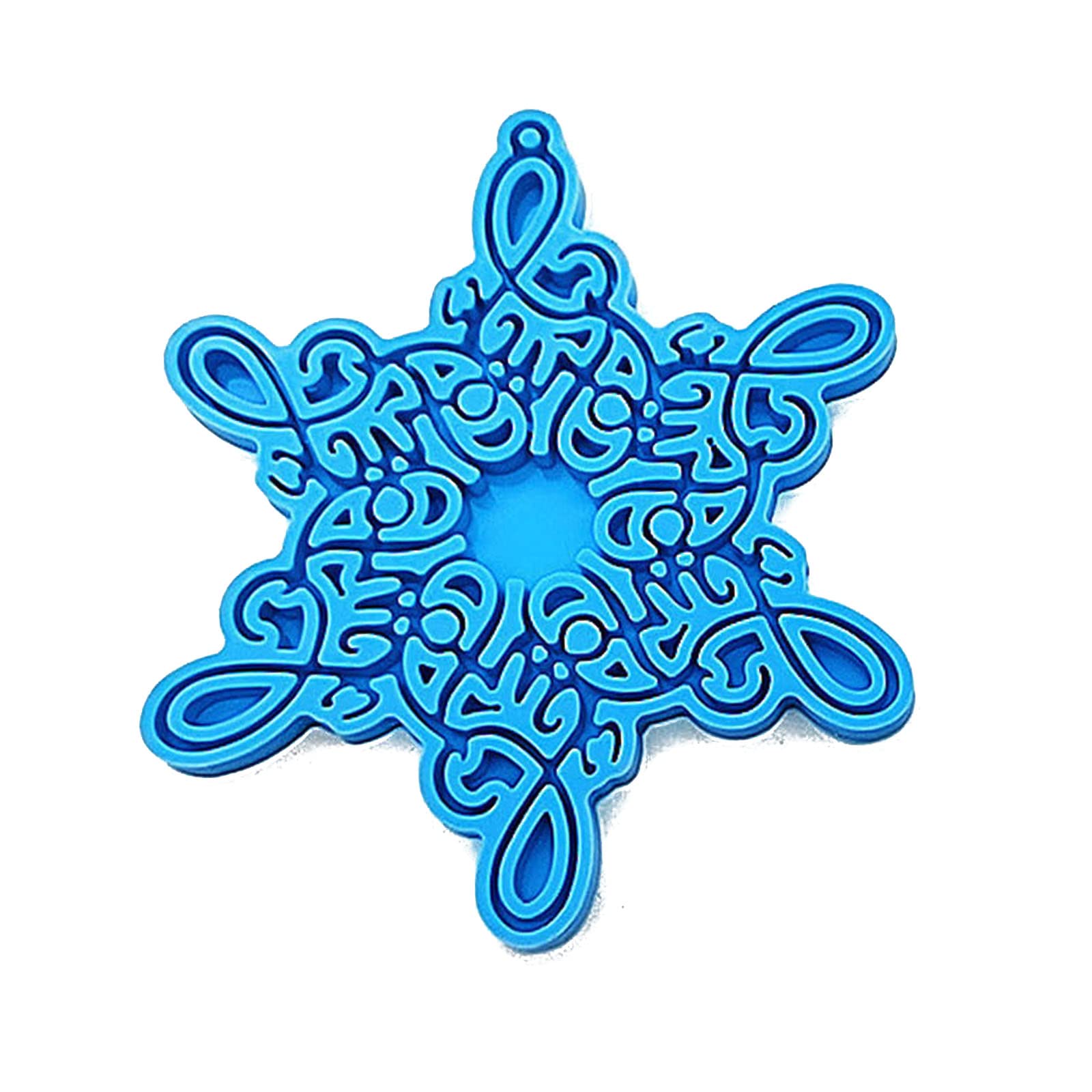ordinarYone Snowflake Mold Resin Silicone Crystal Christmas Storage Tray Mold for Making Fruit Storage Plate
