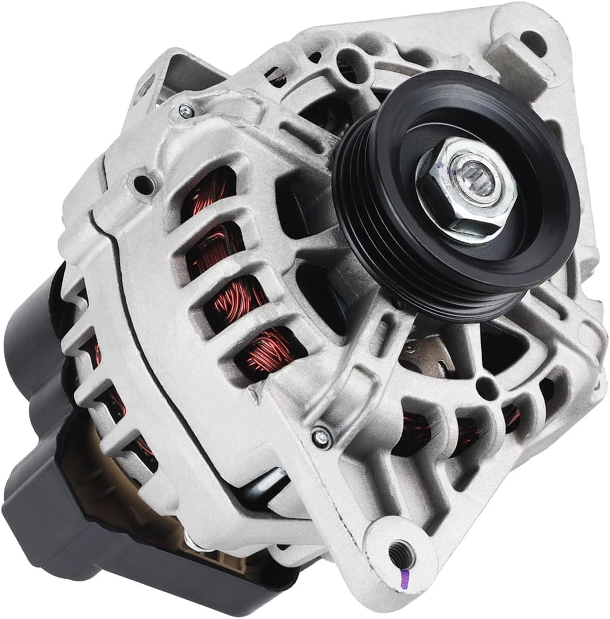 Detroit Axle - Alternator for 2007-2012 Hyundai Elantra 2010-2011 Kia Soul 2007-2009 Spectra Spectra5, Alternator with 4-Groove Pulley Replacement