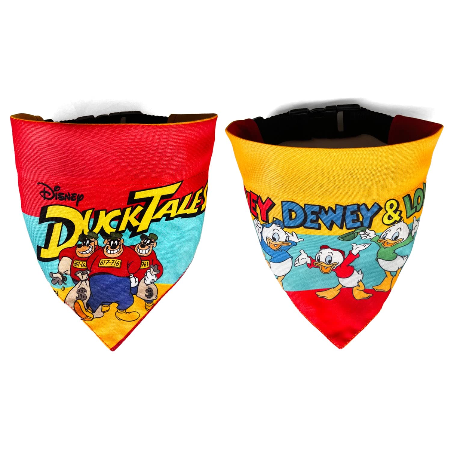 Disney DuckTales Dog Bandana by That Dog In Tuxedo - Reversible and Comes with Adjustable Dog Collar (Size X-Large) (B0BQX281VT) Amazon Price History, Amazon Price Tracker