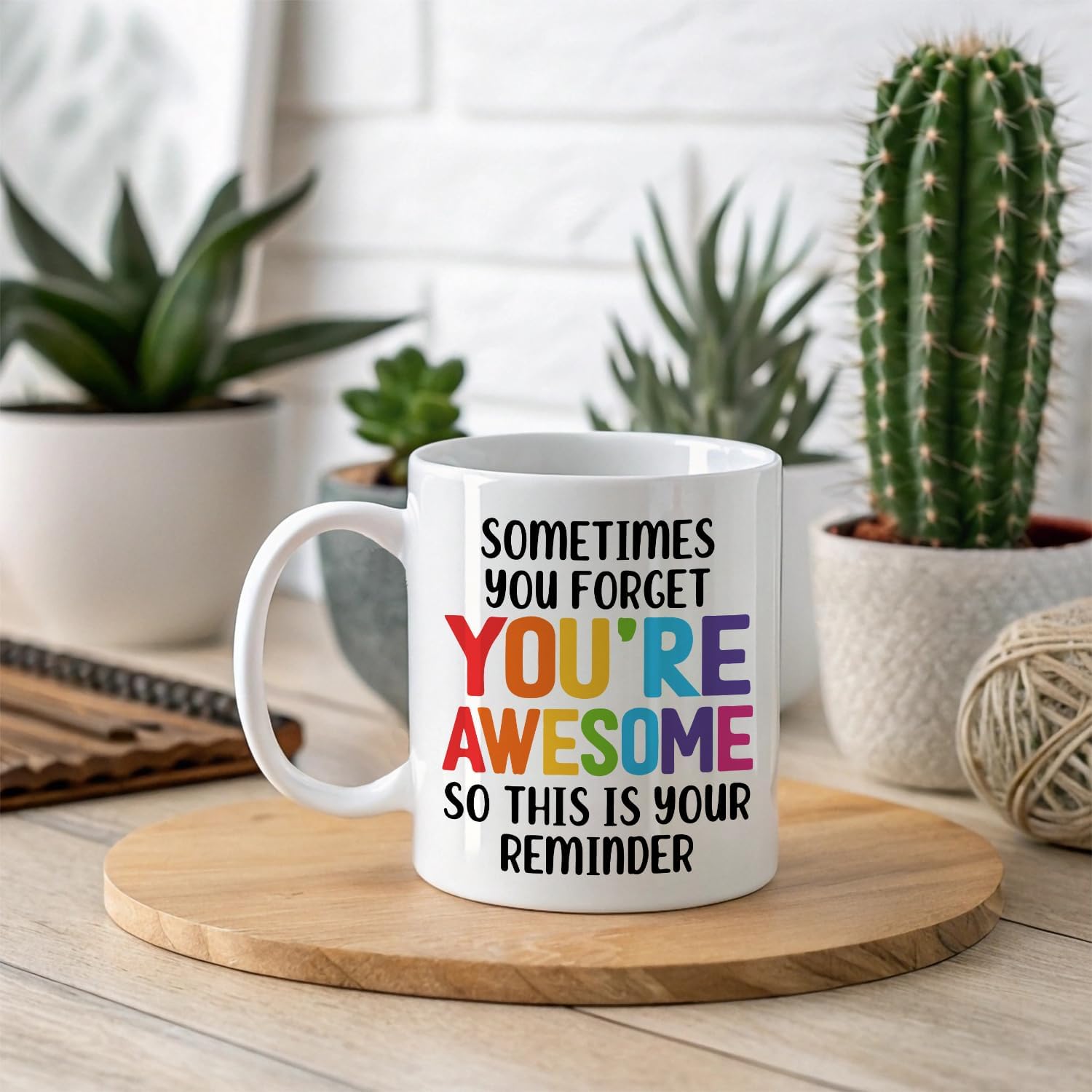 Funny Motivational Coffee Mug, Sometimes Forget That You're Awesome So This is Your Reminder, 11oz Ceramic Coffee Tea Cup, Thank You Gifts for Women Men, Birthday Gifts for Coworker Boss - Image 5
