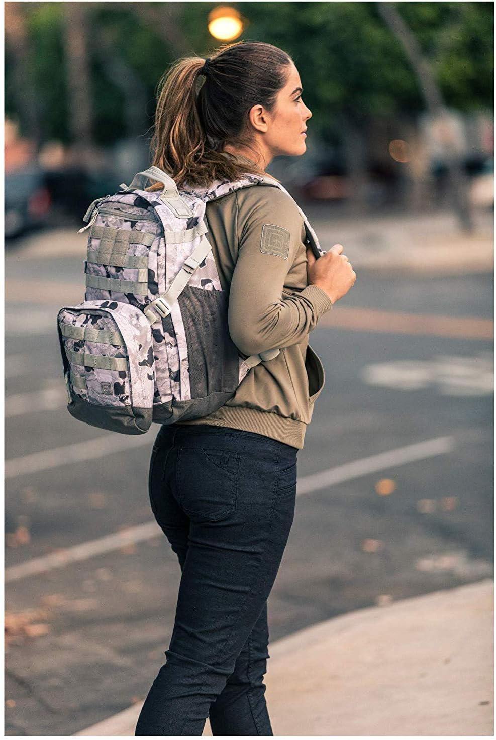 5.11 Tactical MIRA 2-in-1 Backpack, 25L with Detachable Crossbody CCW Conceal Carry Ready Bag, Style 56338 Moss Camo
