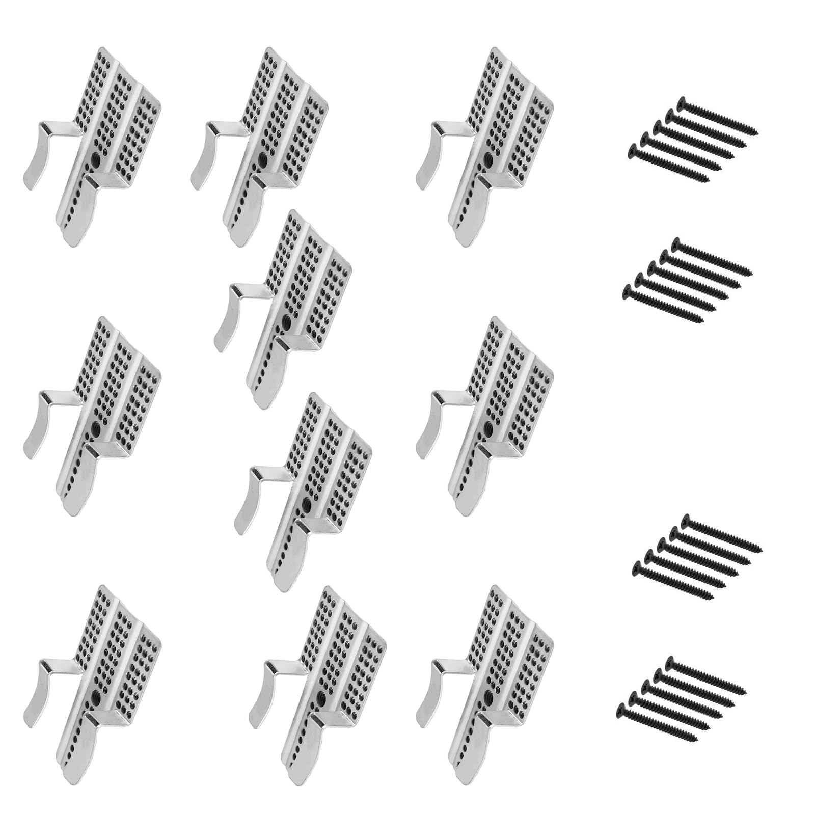 10Pcs Resistant Plasterboard Fasteners with 20 Screws for Easy 1/2 and 5/8 Inch Panel Fixing Home Improvement Plasterboard Fastener Clamps