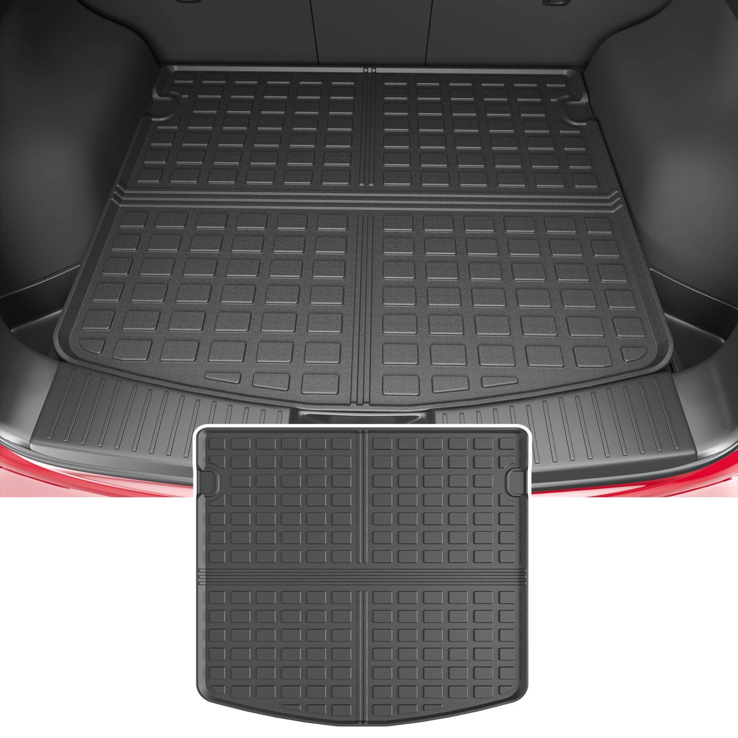 powoq Trunk Mat Compatible with 2023-2025 Mazda CX-5 Cargo Liner All Weather Protection Cargo Mat Replacement for Mazda CX-5 2023-2025 Accessories (Fit 23-25 CX-5, Rear Cargo Mat)