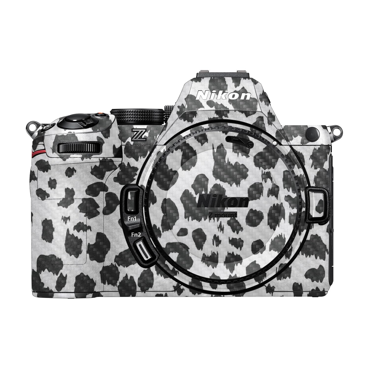 Carbon Fiber Camera Skin Compatible with Nikon Z5 II (2025) - Snow Leopard Print - Premium 3M Vinyl Protective Wrap Decal Cover - Easy to Apply | Crafted in the USA by MightySkins