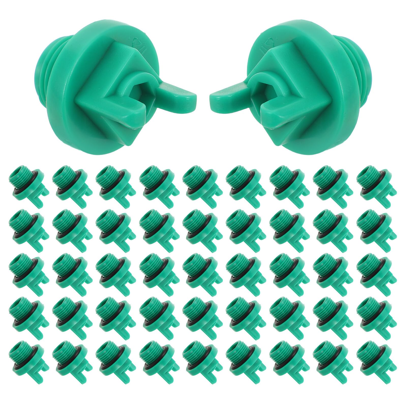 Bouchons mâles 1/2 pouce en plastique vert pour tuyau d'arrosage de jardin, lot de 100 pièces