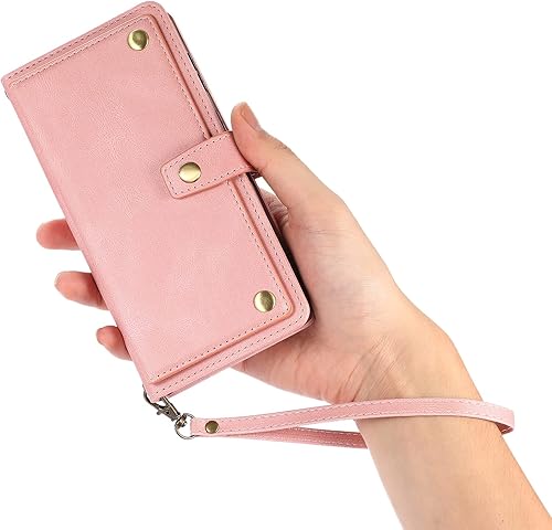 Miniatura 4 de Asuwish Funda de teléfono para Samsung Galaxy Note 9 y protector de pantalla de vidrio templado, soporte para tarjeta de crédito, correa de muñeca,