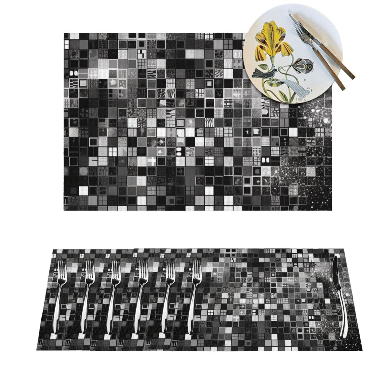 Sets de table antidérapants tissés avec soin pour table de cuisine