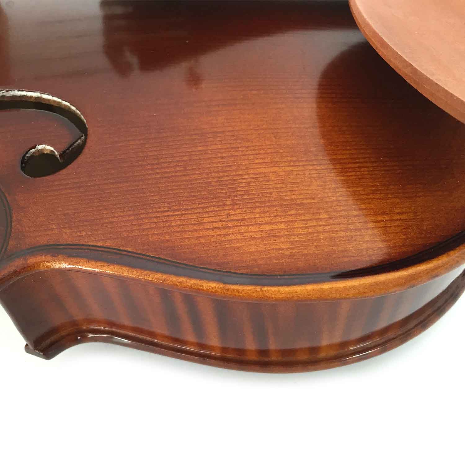 Aliyes - Violino acustico per principianti in legno massiccio realizzato a mano, misura 1/2