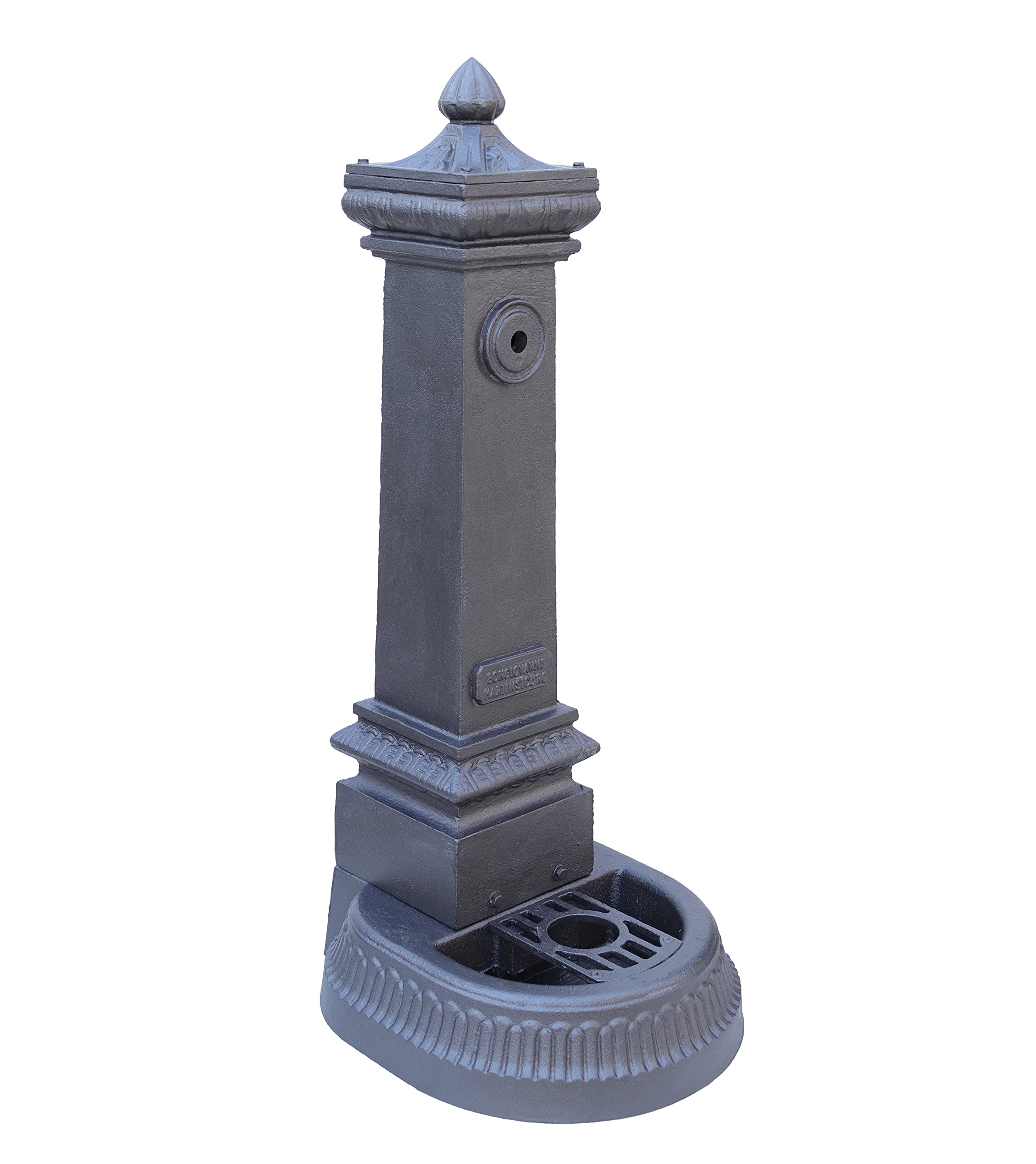 Fonderia Bongiovanni | Fontana Ghisa da Esterno | Fontana in Ghisa | Fontana a Colonna | per Casa Giardino | Parco Comune | Modello Milano | Altezza 100 cm | senza Rubinetto | Fontanella da Giardino