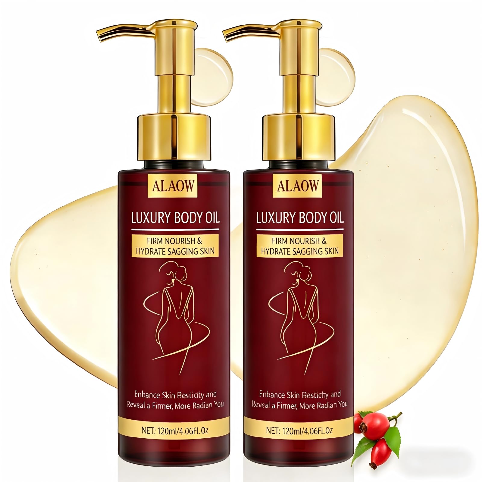 Photo 1 of Body Firming Oil for Women - Fast-Absorbing Hydration & Skin Tightening Treatment for Arms, Legs, Stomach - Non-Greasy Post-Shower Glow Remedy Firming care to enhance skin elasticity.120ML- 2PCS