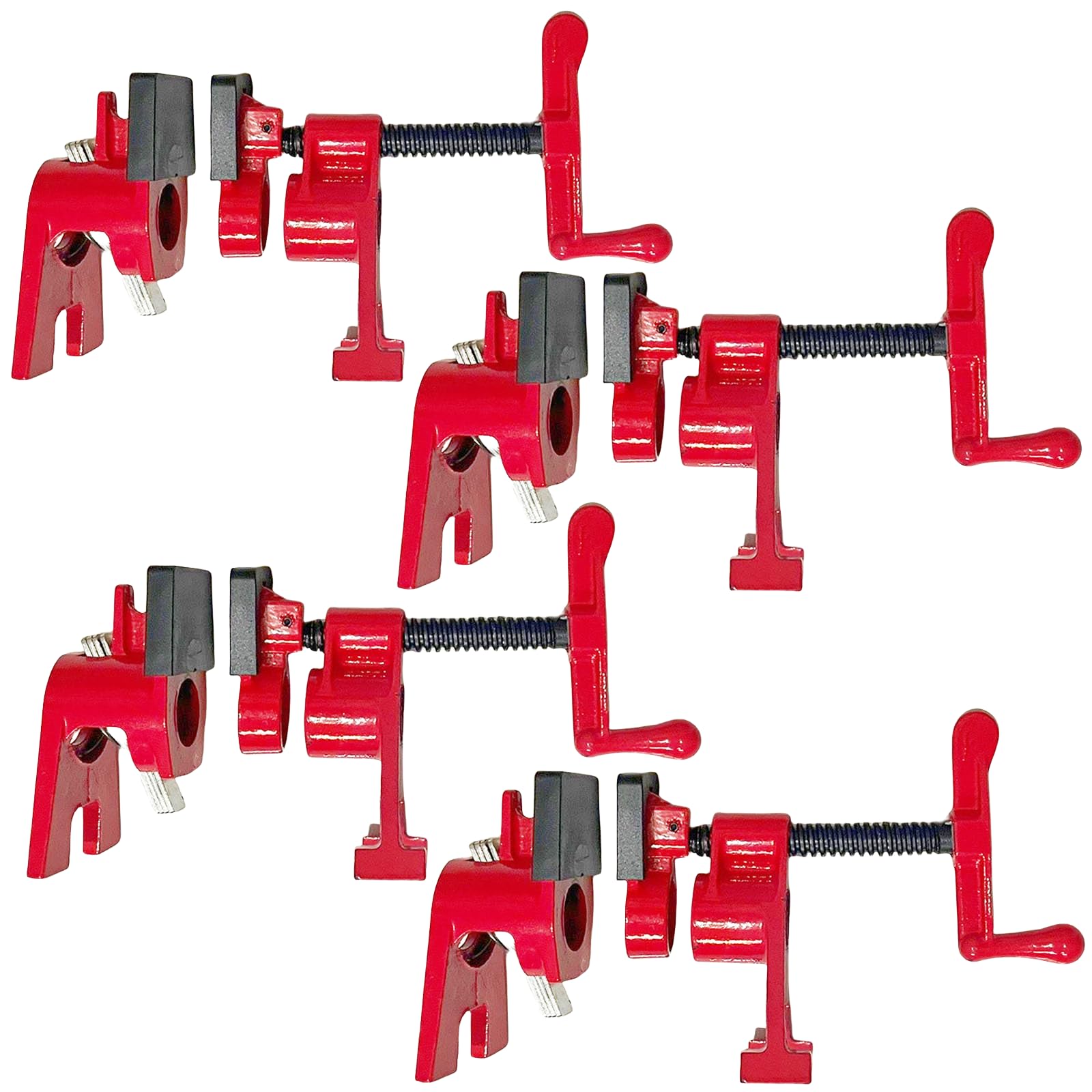 Set 4 Morsetti Per Tubi In Ghisa - 3/4 Pollici, Per Lavorazione Legno E Fai-Da-Te - Foto 3