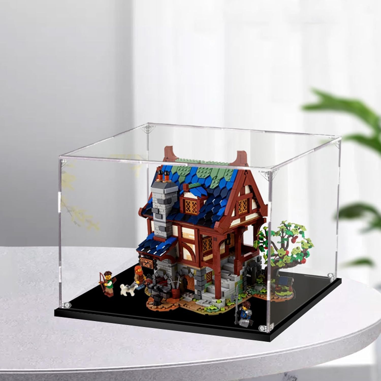 Acrylic Display Case for Lego Ideas Medieval Blacksmith 21325,Showcase,Protect & Decorate Model with Dustproof Storage,Gifts (3mm Transparent)
