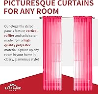 Vista 113 de Sapphire Home - Paneles de cortina (2 unidades), cortinas translúcidas de 54” x 84” (108” de ancho en total), paneles de gasa para dormitorio, sala