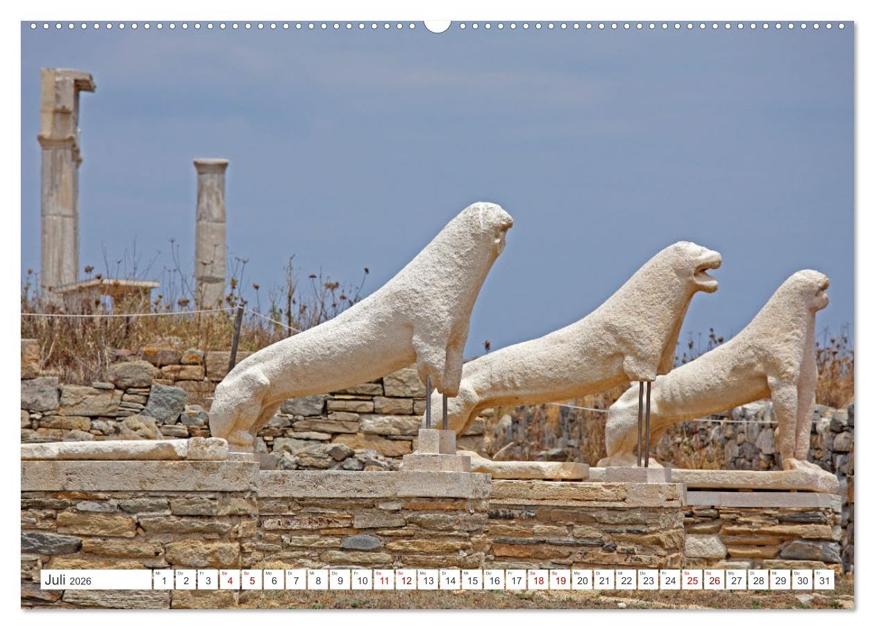 Die Kykladen - Inseln im Ägäischen Meer (hochwertiger Premium Wandkalender 2026 DIN A2 quer), Kunstdruck in Hochglanz: Die Kykladen, Badestrände, Kultur und Sonne pur. (CALVENDO Orte)