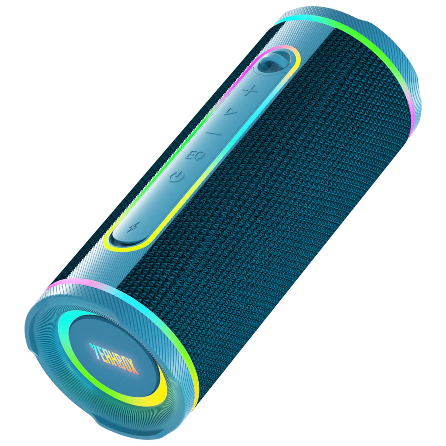 YEAHBOX X-Boom Go Tragbarer Bluetooth-Lautsprecher, Max 40W HiFi-Sound, Dome Hochtöner & Track Bass-Treiber, Dual EQ Modi, IP67 Wasserdicht, RGB Light Show, TWS Stereo Pairing, Bluetooth 5.4 (Blau)