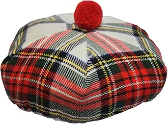 Cappello Scozzese Tam O' Shatner - Lana Acrilica, Pom Pom, Taglia Unica, Tartan Vari - Foto 10