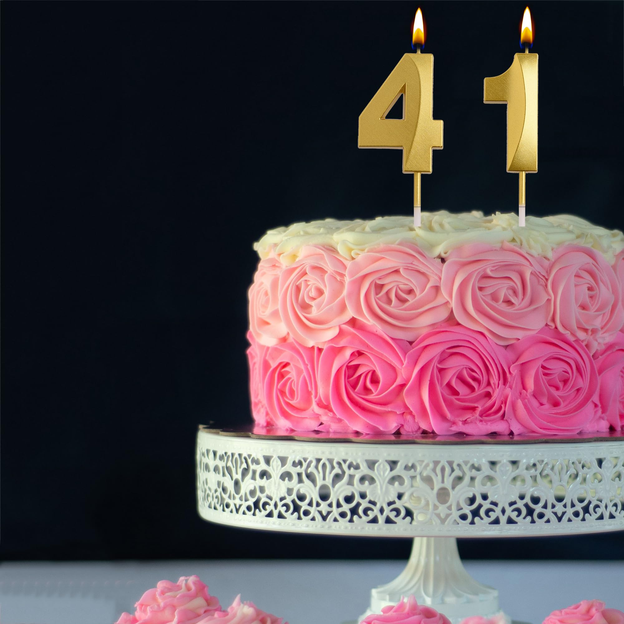 AOOLADA 70th Birthday Candles - Gold Number 70 Cake Candles With Crown, Party Decorations