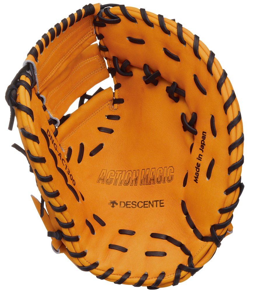 Amazon | DESCENTE(デサント) 軟式ファーストミット オレンジ×ブラック
