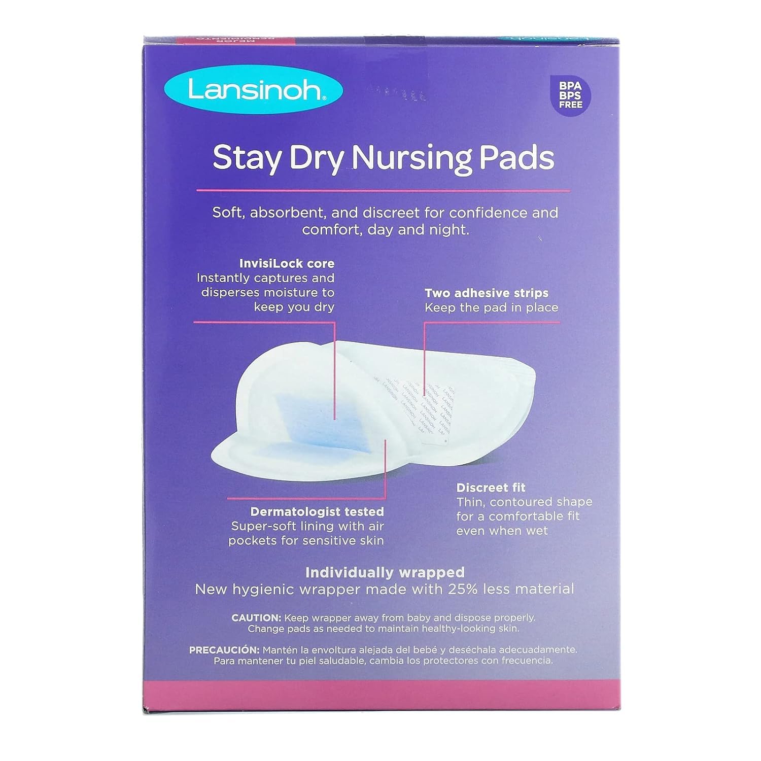 Lansinoh Nursing Pads Stay Dry 60 Each ( Pack of 6 )