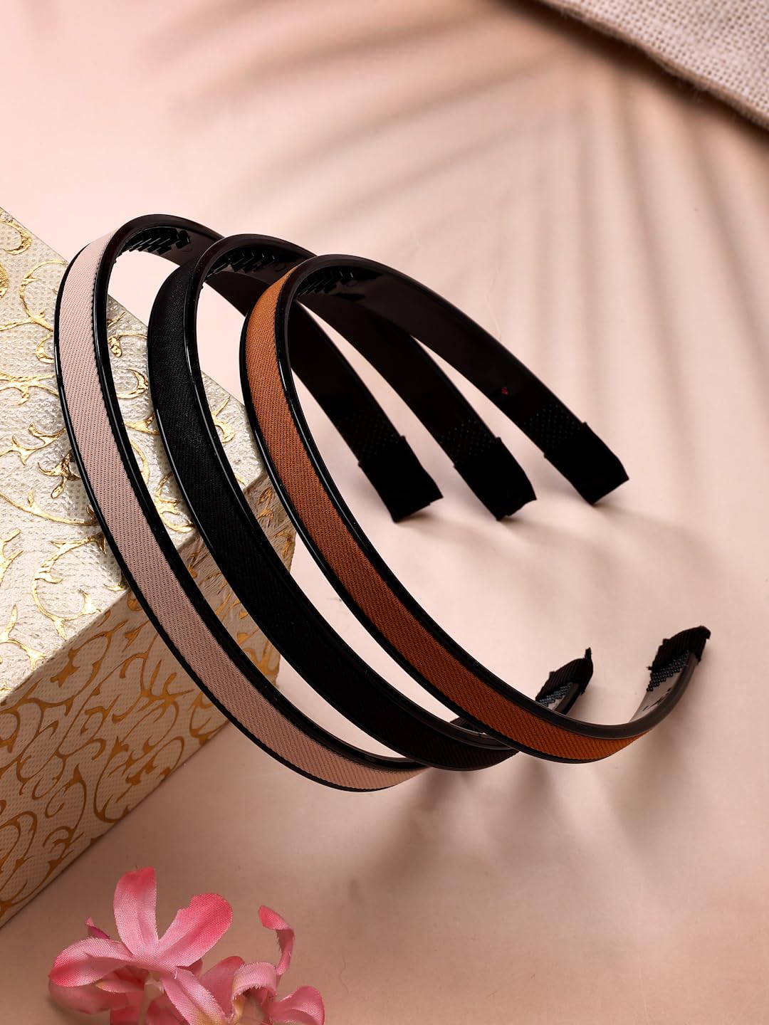 Plastic Fabric Hairband Headband For Girls And Women Set Of 3 (Vog_46)