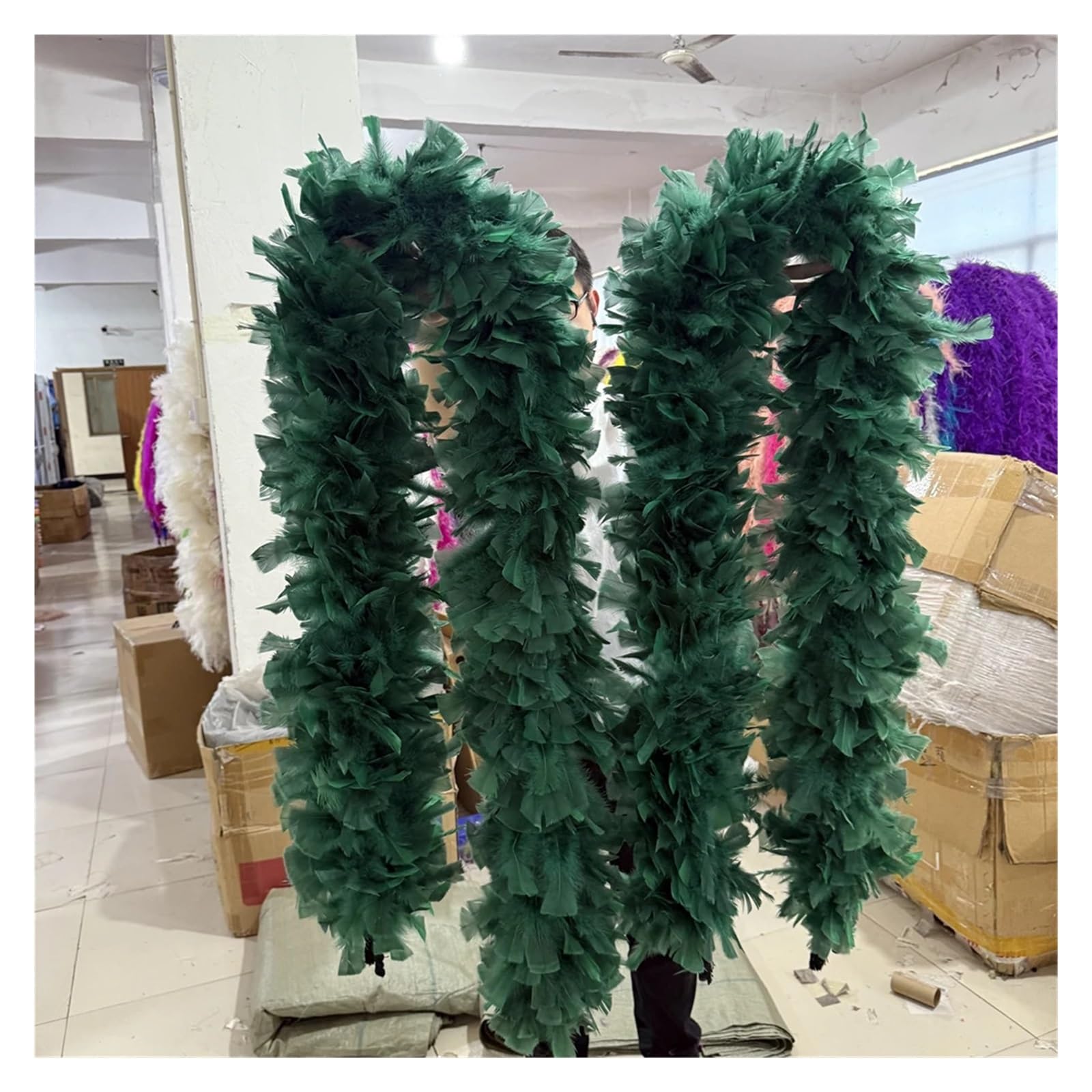 boa plumas Boa de plumas pavo gruesa for bodas, vacaciones, manualidades, actuaciones en escenario, decoración DIY, accesorios for chal fiesta