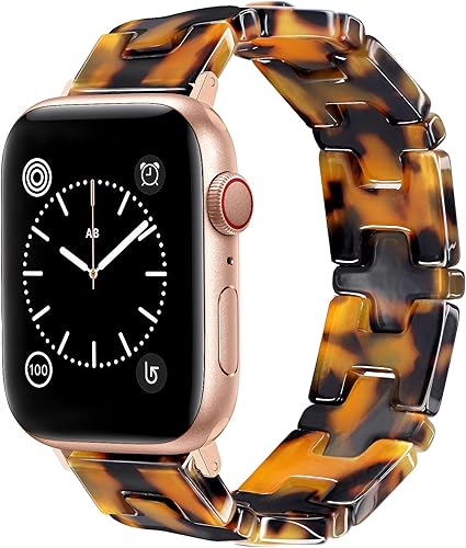 JR.DM Correa elástica de resina compatible con Apple Watch de 1.496 pulgadas, 1.575 pulgadas, 1.614 pulgadas, correa de reloj con luz de tortuga, disponible en Yaxa Colombia