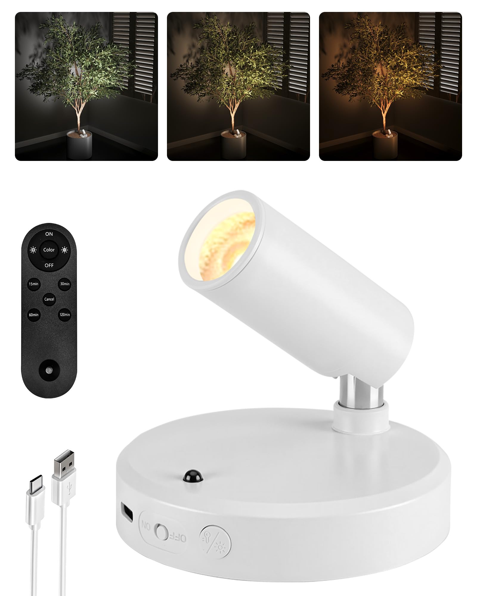EZVALO Battery-Powered LED Spotlight Indoor, Wireless Picture