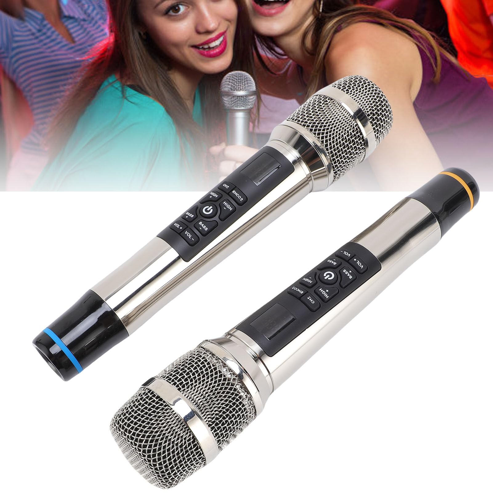 Denash Microfono Wireless, di Microfono Dinamico a Cordone Ricaricabile con Ricevitore, Microfono di Karaoke Professionale per Cantare il Discorso della Festa di Nozze