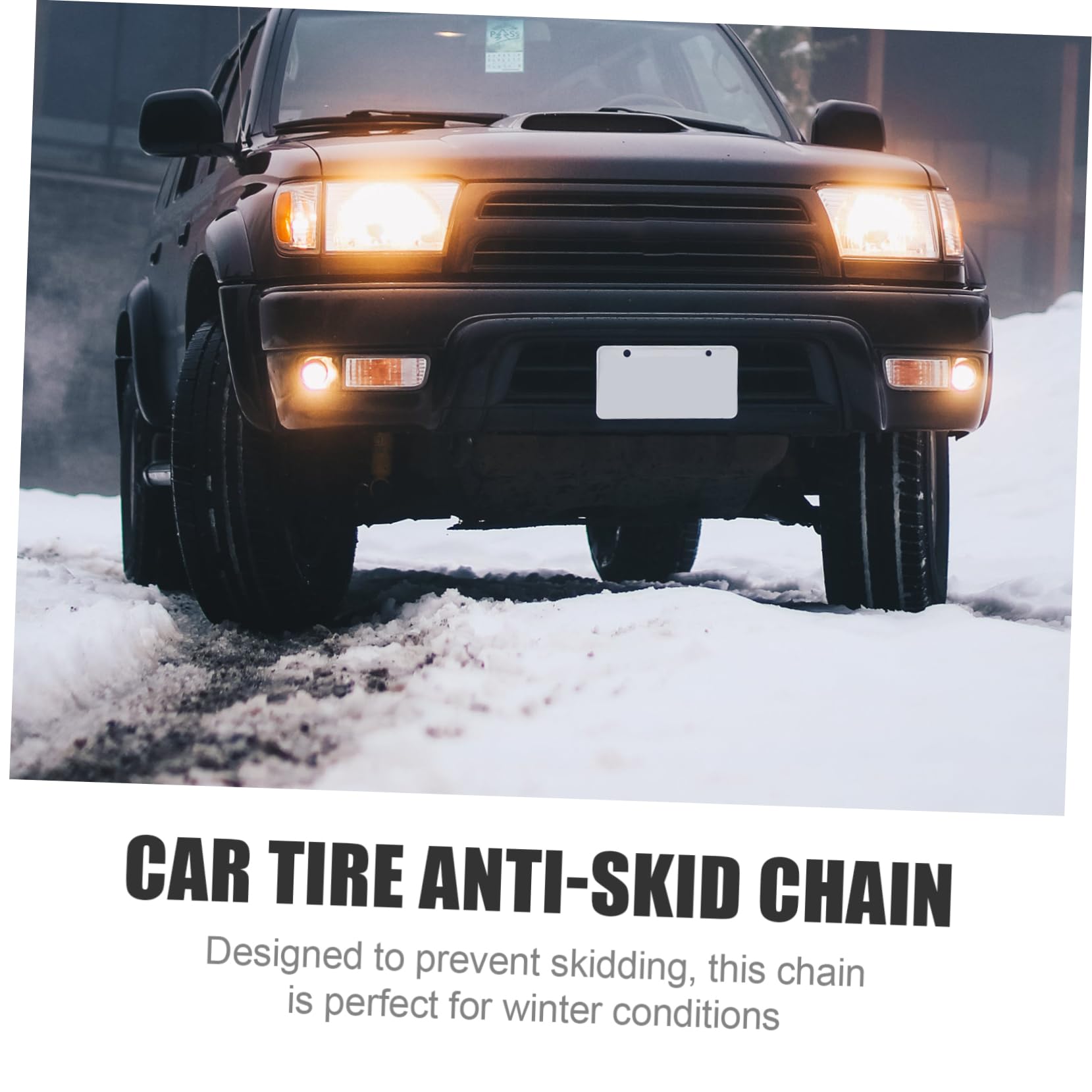 Healifty 5pcs Car Snow Chains - Tire Chains for Tpu Emergency Traction for Suvs and Pickup Trucks Easy Installation Thickened Design for Enhanced Safety