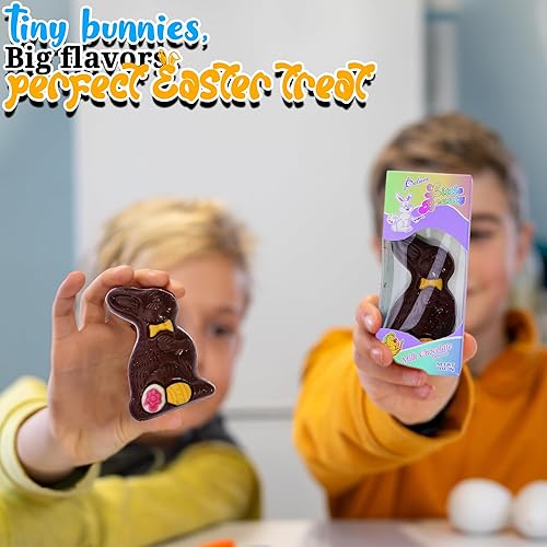 Miniatura 5 de 12 unidades de mini dulces de conejo de Pascua de chocolate (3 pulgadas de alto, 1 onza) de caramelo de relleno de cesta de Pascua