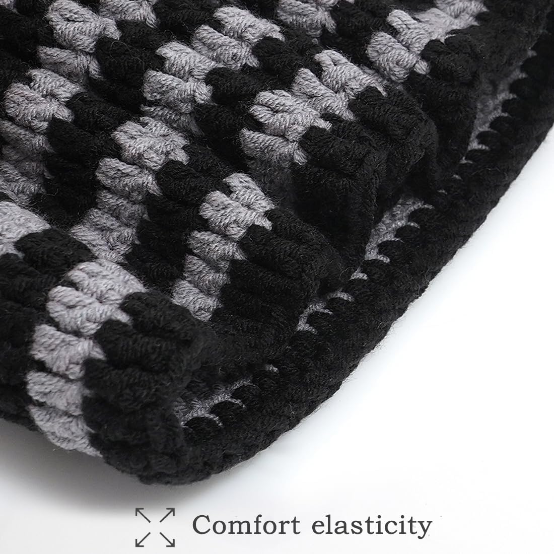 XYIYI Crochet Hats for Women Cat Ear Knit Hat Vintage Beanie Grunge Accessories Slouchy Beanies for Womens - Image 5