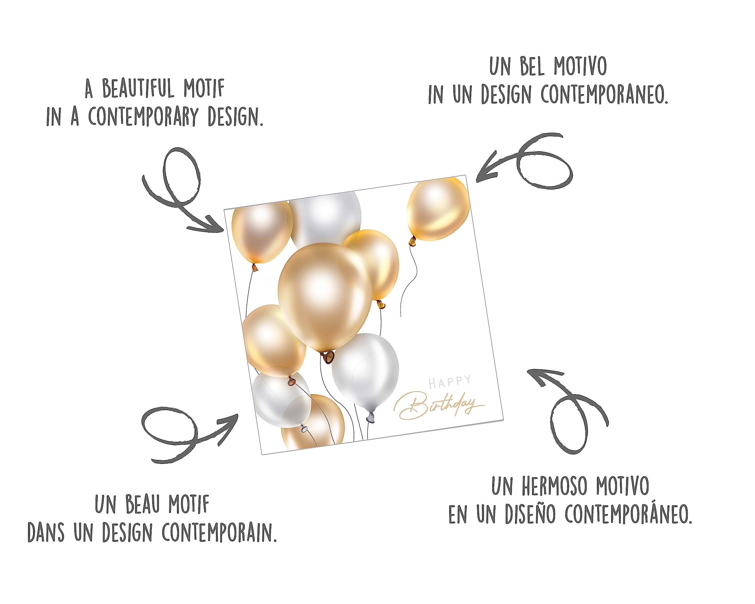 Carte D'anniversaire Carrée De Qualité Supérieure Avec